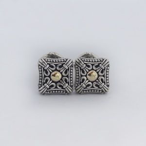 Scott Kay Silver 925 18K Gold Square Cufflinks